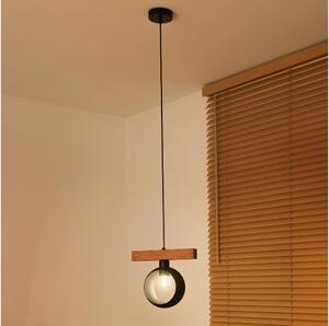 Duolla - Pendul pe cablu IRONLINE 1xE27/15W/230V pin stejar/negru