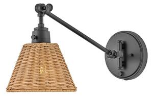 Hinkley HK-ARTI-1W-BK-NR - Aplică de perete cu spot ARTI 1xE27/60W/230V negru/maro