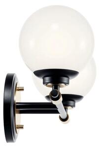 Kichler KL-BENNO2-BK-CPZ-LED Aplica de baie BENNO 2xLED/3W/230V negru/auriu IP44