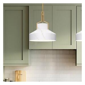Quoizel QZ-BRECKEN-2P-AB-ABG - Lustru BRECKEN, 2xE27/60W/230V, auriu cu decor de marmură
