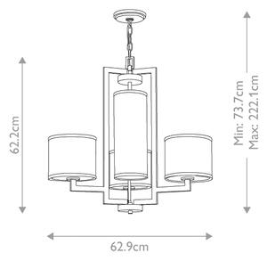 Hinkley HK-HAMPTON4-BB - Candelabru HAMPTON suspendat pe lanț, 4xE27/60W/230V, auriu