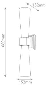 Elstead KRISTY-2WB-DG-OPAL-LED Aplică pentru baie KRISTY, 2 x G9 (4 W), 230 V, IP44, finisaj cupru
