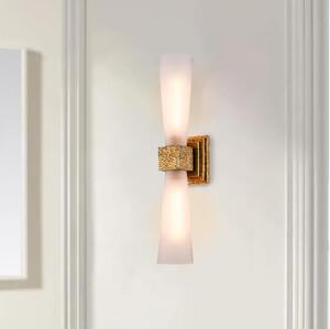 Elstead KRISTY-2WB-DG-OPAL-LED Aplică pentru baie KRISTY, 2 x G9 (4 W), 230 V, IP44, finisaj cupru