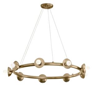 Kichler KL-PALTA9-CPZ - Candelabru suspendat pe cablu PALTA 9xE14/40W/230V auriu