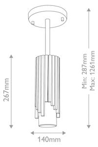 Elstead MARVELE-MP-AB-OPAL - Pendul cu tijă MARVELE 1xE14/40W/230V auriu
