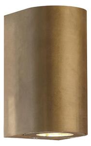 Nordlux - Aplica de exterior CANTO 2xGU10/28W/230V IP44 alamă