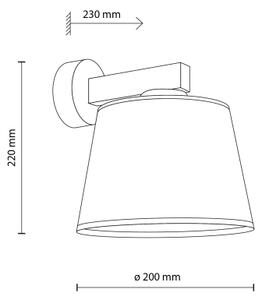 Brilagi - Lampă de perete LATTE, 1xE27/15W/230V, pin/alb