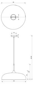 Lustră pe cablu Brilagi ABRAHAM 1xE27/60W/230V d. 45 cm bej
