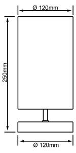 Brilliant - Lampă de masă CLARIE 1xE14/40W/230V crom mat/alb