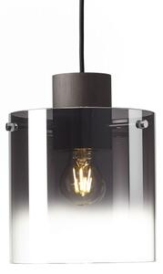 Brilliant - Pendul BETH pe cablu 3xE27/60W/230V negru/fumuriu