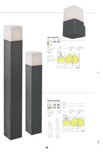 Redo 9265 - Aplică perete exterior TOGO 1xE27/13W/230V IP44