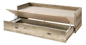 Pat Odeveni 111Single, Dublu, Maro deschis, 750x200, 150x200, MDF, PAL laminat, Somiera pat, 79x203x61cm