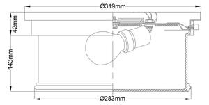 Feiss FE-PAYNE-F-BATH - Plafonieră de baie PAYNE 2xE27/60W/230V IP44