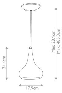 Feiss FE-BESO-P-S-BS - Pendul BESO 1xE27/60W/230V crom mat/negru