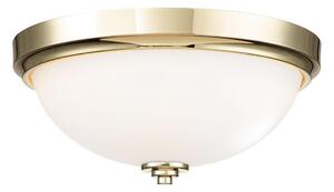Feiss FE-MALIBU-F-BATH-PB - Plafonieră pentru baie MALIBU, 2x E27/60W, 230V, IP44, auriu