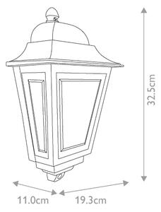Elstead DECO-LANE7-BLACK -Aplica de perete pentru exterior DECO LANE 1xE27/60W/230V IP44