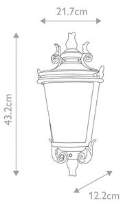 Elstead BT7-M - Aplica de perete pentru exterior BALTIMORE, 1xE27/60W/230V, IP44, finisaj bronz
