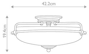 Quoizel QZ-GRIFFIN-F-WS - Plafonieră GRIFFIN 3xE27/60W/230V, bronz
