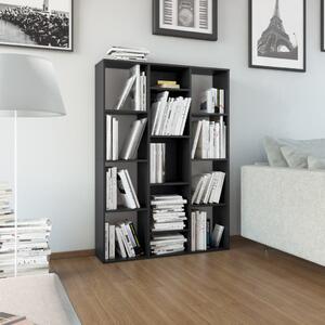 Separator cameră/Bibliotecă, negru, 100 x 24 x 140 cm, PAL