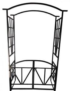 Arcada metalica, pergola, pentru gradina, cu portita, 114x45x208 cm 