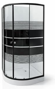 Cabina dus rama neagra 90x90, sticla securizata 5mm. Cadita este inclusa in pret!