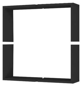 Raft decorativ perete, modular, suspendat, pal melaminat, negru, 62.5x16x62.5 cm, Alpha Box, Minar