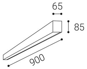 LED2 - Lampă LED de tavan LINO, 24W/230V, 3000/3500/4000K, 90 cm, albă