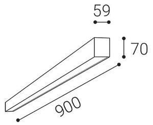 LED2 - Plafonieră LED NOLI LED/30W/230V 3000/3500/4000K 90 cm neagră