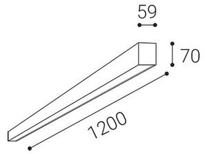 LED2 - Plafonieră LED NOLI LED/40W/230V 3000/3500/4000K 120 cm negru