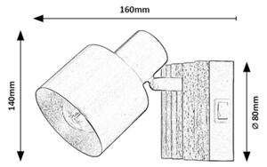 Rabalux 73420 - Aplica spot pentru perete NOXELLE 1xE14/10W/230V