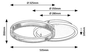 Rabalux 71472 - Plafonieră LED dimabilă RIVONA, LED 22W, 230V, 3000-6500K, 53,5 x 35 cm, cu telecomandă