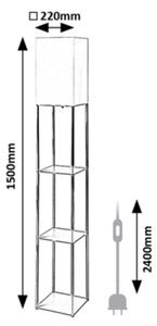 Rabalux 74192 - Lampă de podea BRONN 1xE27/40W/230V bej