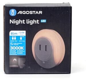 Aigostar - Lampă LED de veghe pentru priză cu USB LED/0,4W/230V