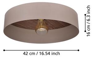 Plafonieră Eglo 900838 DUAIA 1xE27/40W/230V gri