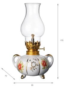 Brilagi - Lampă cu petrol MERLIN albă/aurie