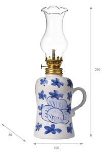 Brilagi - Lampă cu petrol MERLIN albă/albastră