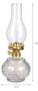 Brilagi - Lampă cu petrol MERLIN transparentă
