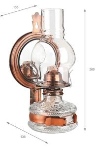 Brilagi - Lampă cu petrol MERLIN cu oglindă, bronz/patină