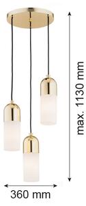 Lustră pe cablu BURGOS 3xE27/15W/230V alamă Argon 1466