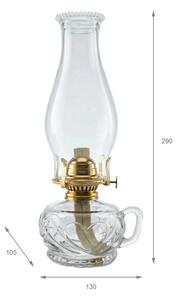 Brilagi - Lampă cu petrol MERLIN transparentă