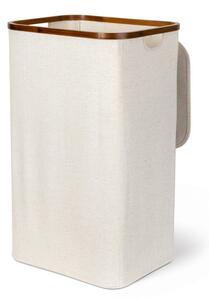 Coș de rufe crem din material textil Bamboo/Linen – Bigso