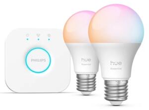Pachet de bază Philips Hue WACA 2xE27/8W/230V 2200-6500K + Hue Bridge