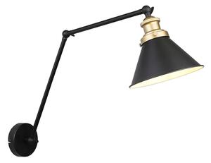 Lampă de perete FUNDO 1xE27/40W/230V negru/auriu