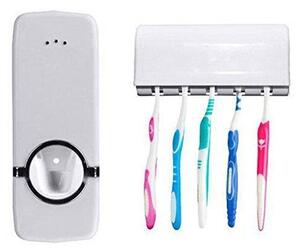 Oferta 1+1 Gratis! Dozator pasta de dinti cu suport pentru 5 periute
