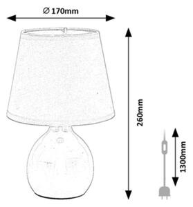 Rabalux 74076 - Lampă de masă INGRID 1xE14/40W/230V bej