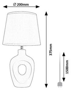 Lampă de birou Rabalux MADELOR 74080 1xE14/25W/230V maro