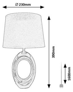 Lampă de masă DALORA Rabalux 74063 1xE14/25W/230V