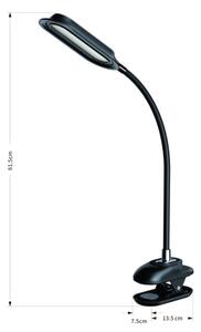 Immax 08998L - Lampă de birou LED+CCT, reglabilă, cu clemă CLIP, 7,5W/230V, neagră