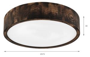 Brilagi - Plafonieră LED CARVALHO SMOKEY LED/36W/230V, finisaj stejar, diametru 37,5 cm