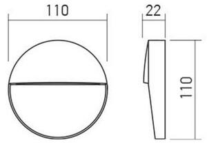 Aplică LED de exterior LANDER LED/3W/230V IP54 alb Redo 90472